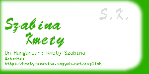 szabina kmety business card